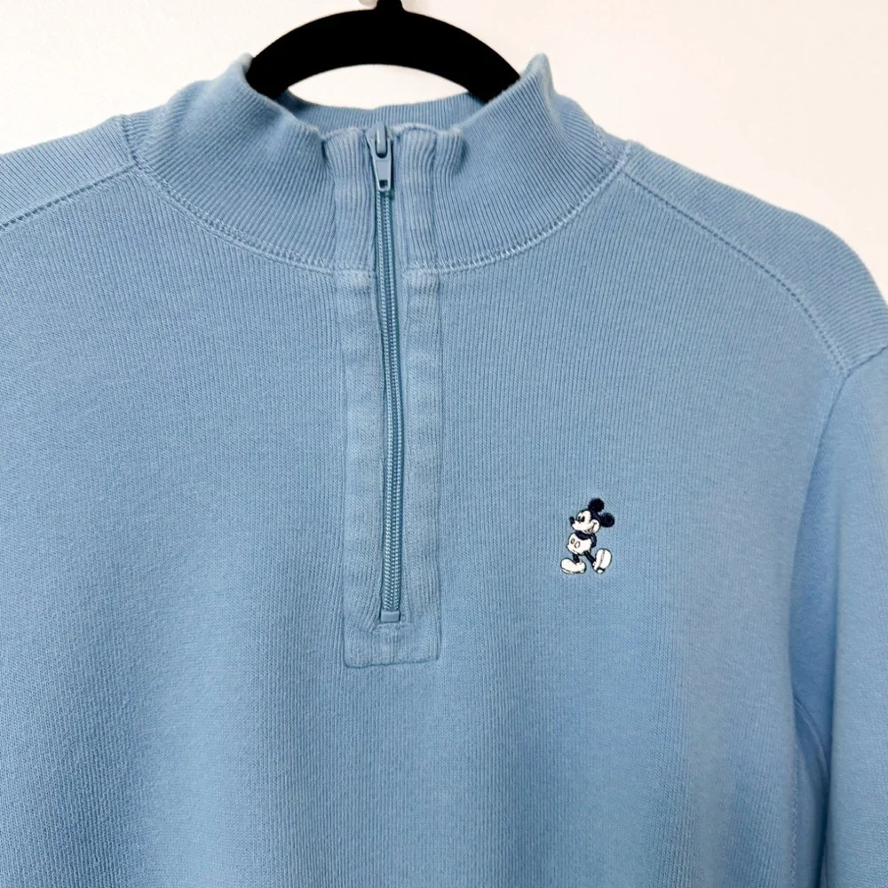 Disney Parks Walt Disney World Embroidered Mickey‎ Mouse Pullover Blue Small